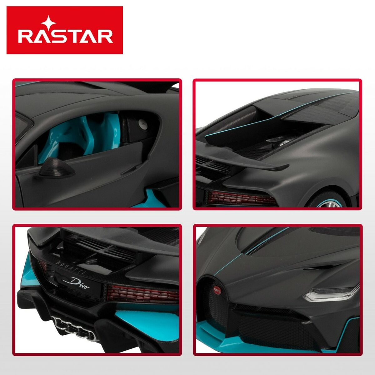 Mașină Radio Control Bugatti Divo 1:14 Gri închis (2 Unități) - Jucarii si jocuri, Vehicule