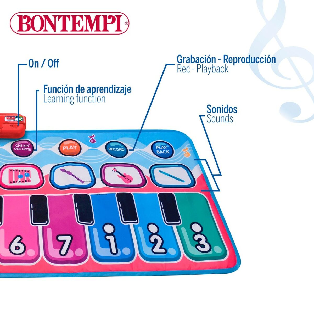 Joc Educativ Învăț cu Pianul Bontempi - Jucarii si jocuri, Instrumente muzicale pentru copii