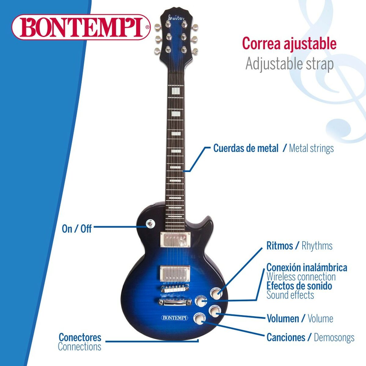 Chitară pentru Copii Bontempi ROCK - Jucarii si jocuri, Instrumente muzicale pentru copii