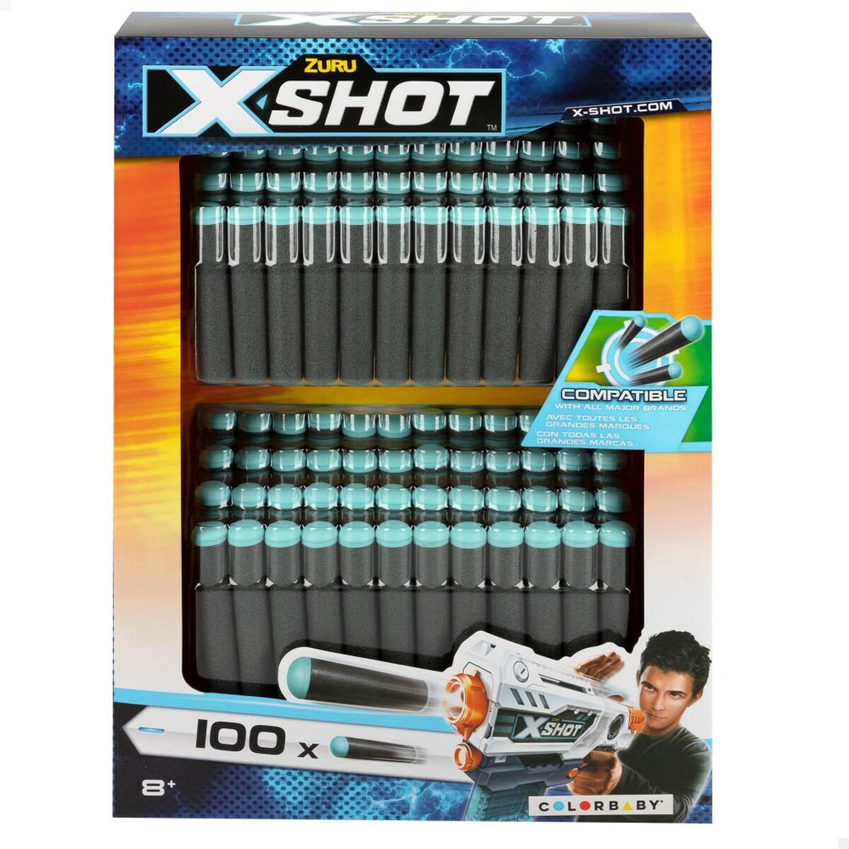 Darts Zuru X-Shot 100 Piese - Jucarii si jocuri, În aer liber și sport