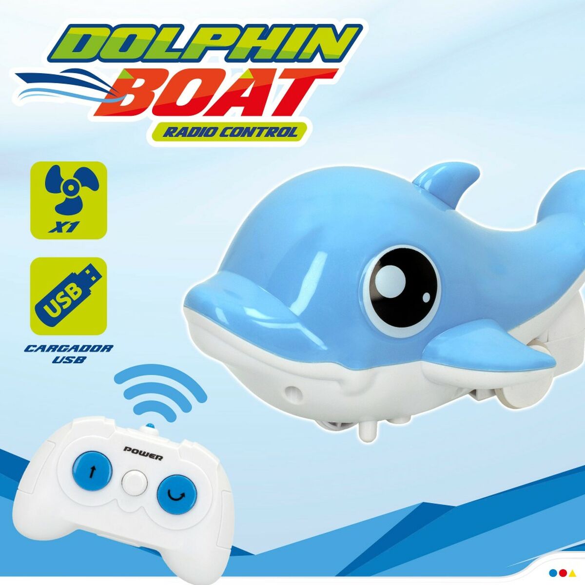 Barcă controlată prin radio Colorbaby Delfin (2 Unități) - Jucarii si jocuri, Vehicule