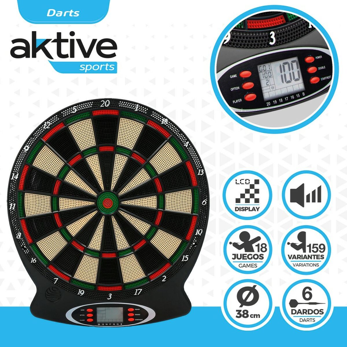 Darts electronic Colorbaby 38 x 43 x 2 cm (4 Unități) - Sport și în aer liber, Darts și ținte