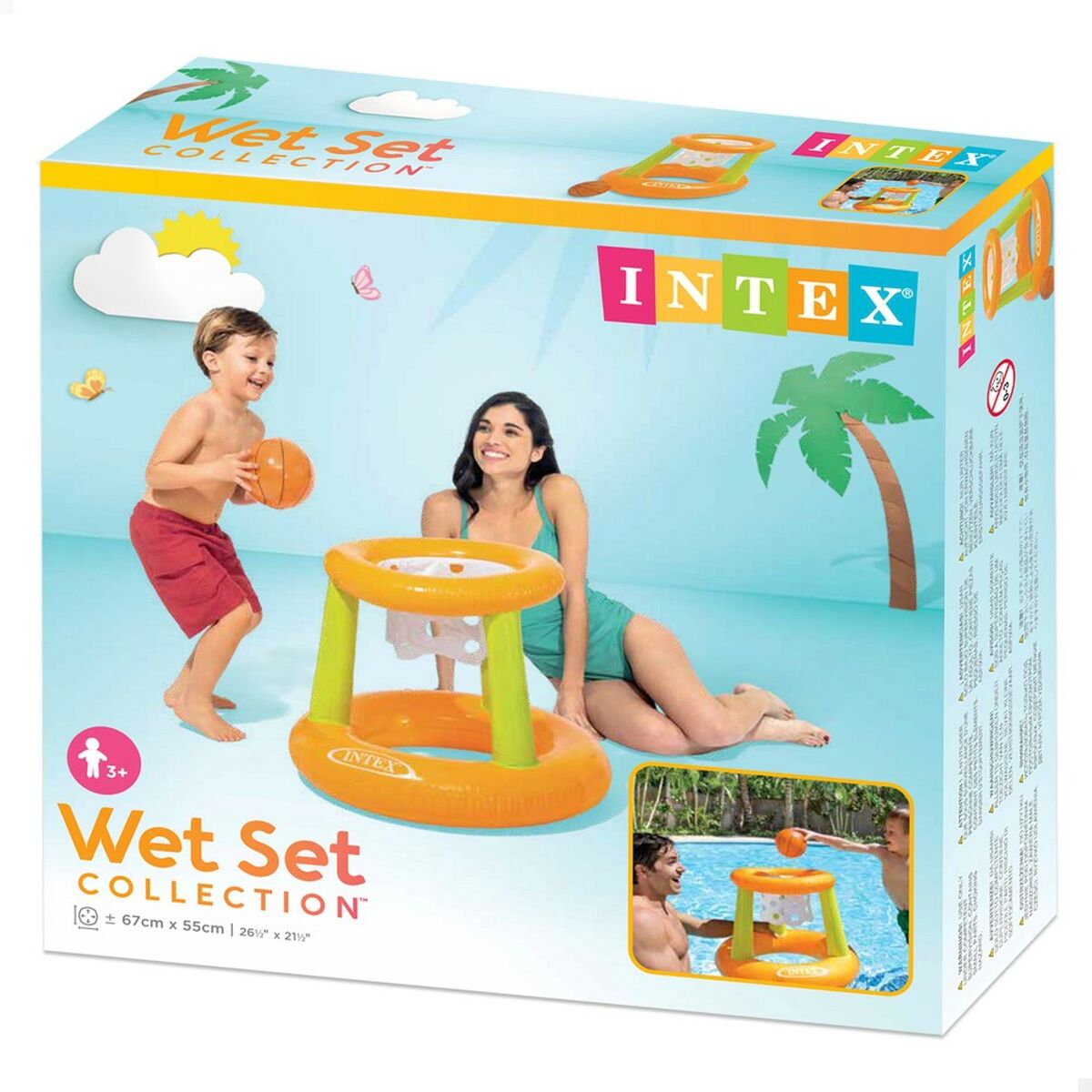 Joc Gonflabil Intex Coș de Baschet 67 x 55 x 67 cm (12 Unități) - Jucarii si jocuri, În aer liber și sport