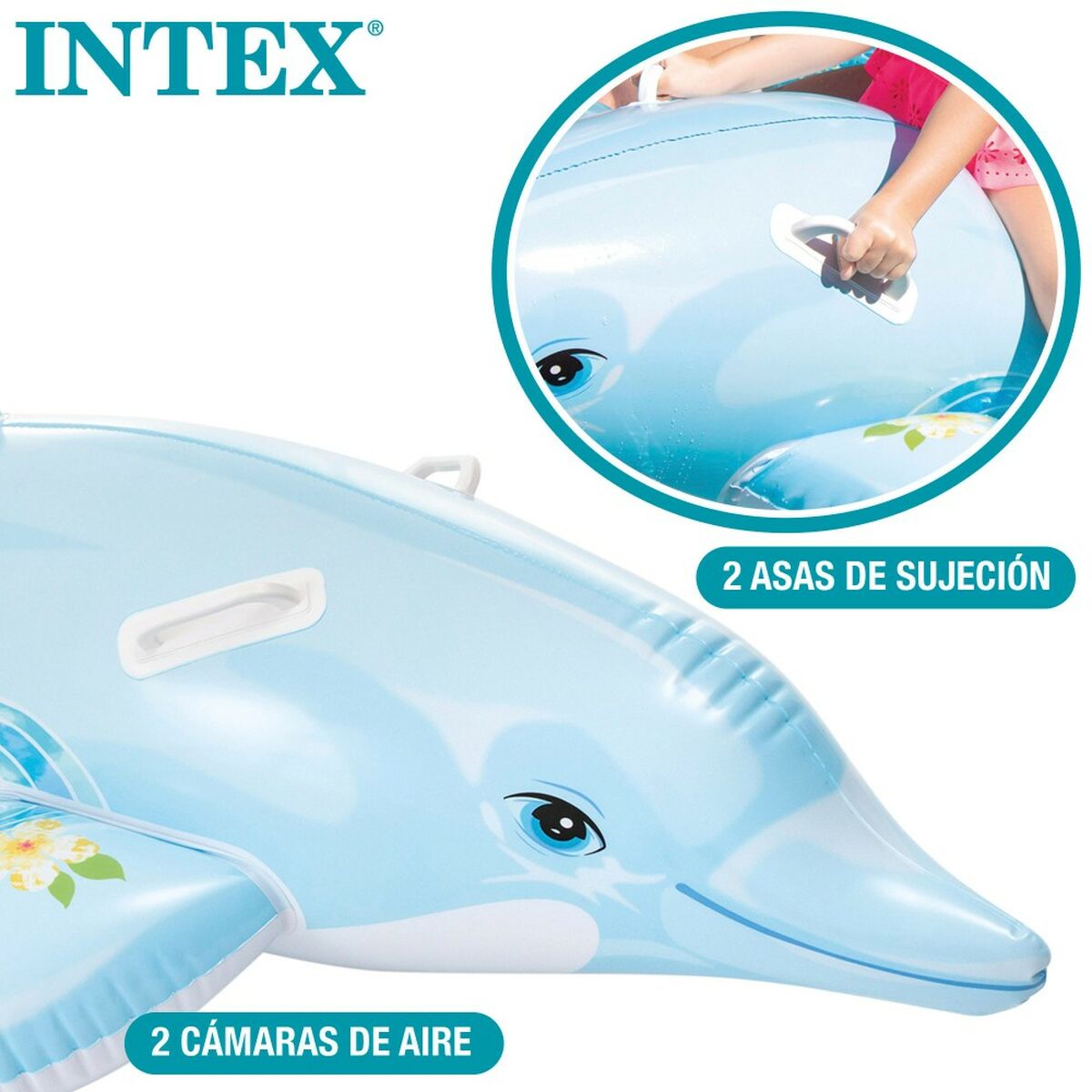 Figurină Gonflabilă pentru Piscină Intex Delfin 175 x 38 x 66 cm (6 Unități) - Jucarii si jocuri, În aer liber și sport