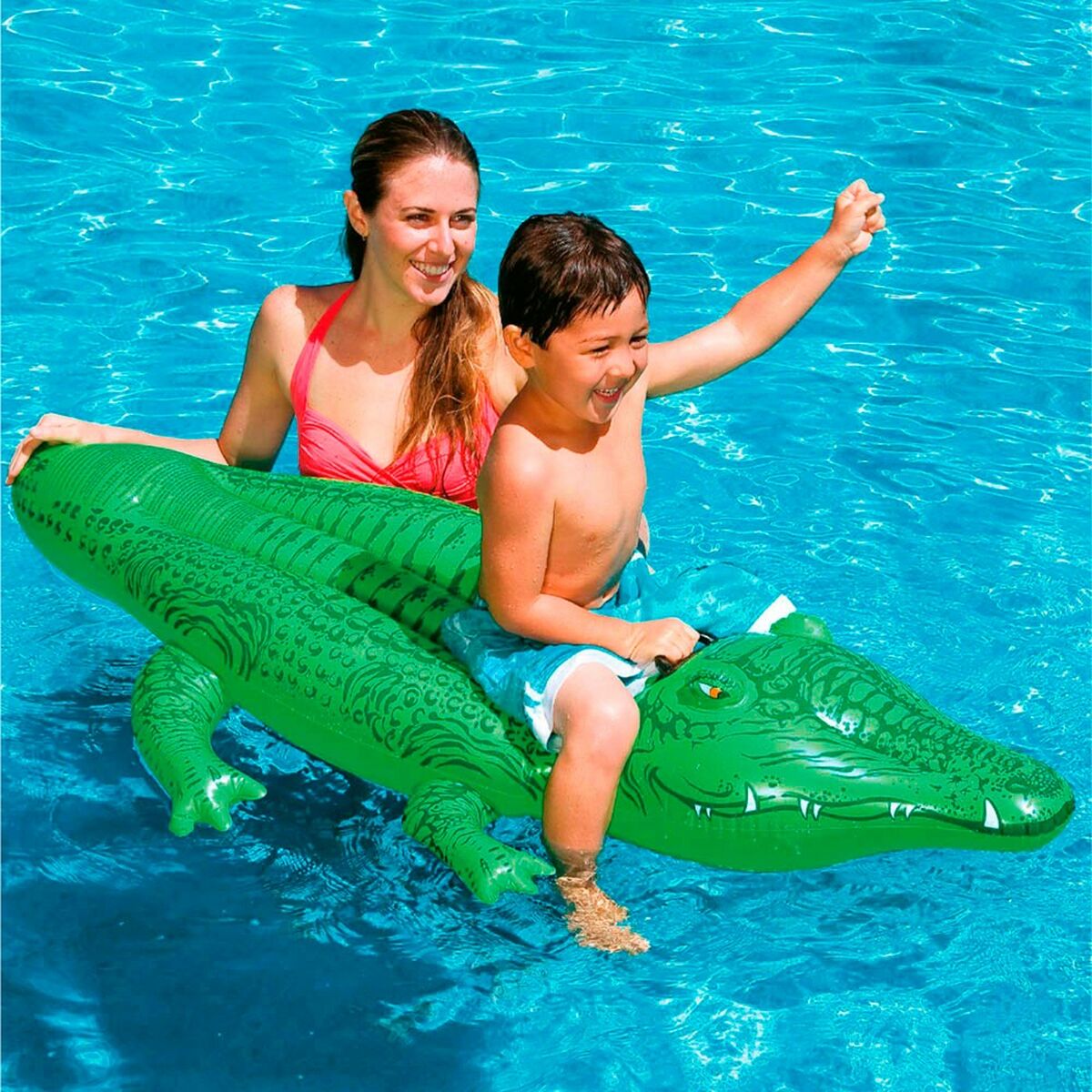 Figurină Gonflabilă pentru Piscină Intex Crocodil 168 x 86 cm (12 Unități) - Jucarii si jocuri, În aer liber și sport