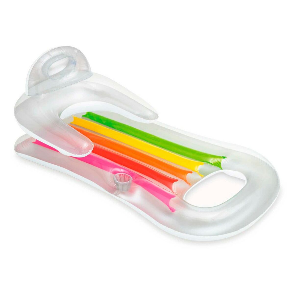 Scaun gonflabil pentru piscină Intex Curcubeu 160 x 53 x 85 cm (6 Unități) - Jucarii si jocuri, În aer liber și sport