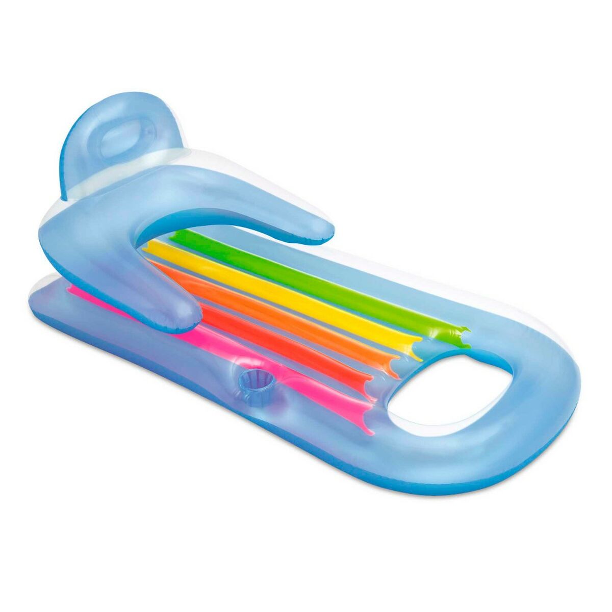 Scaun gonflabil pentru piscină Intex Curcubeu 160 x 53 x 85 cm (6 Unități) - Jucarii si jocuri, În aer liber și sport