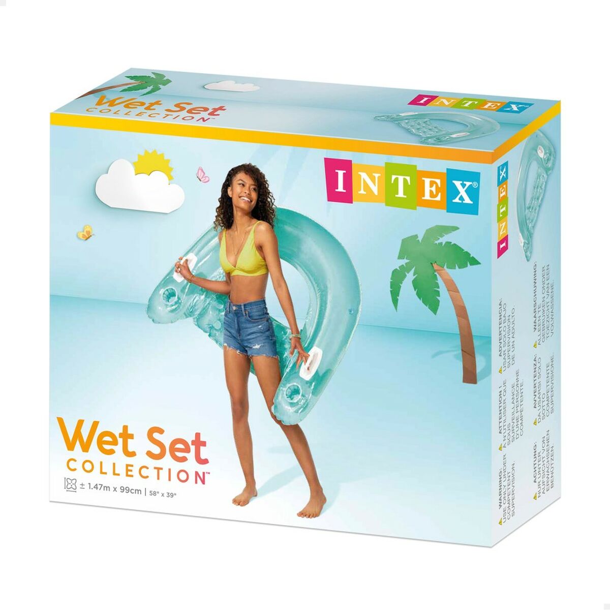 Fotoliu Gonflabil pentru Piscină Intex Sit N'Float 152 x 28 x 99 cm - Jucarii si jocuri, În aer liber și sport
