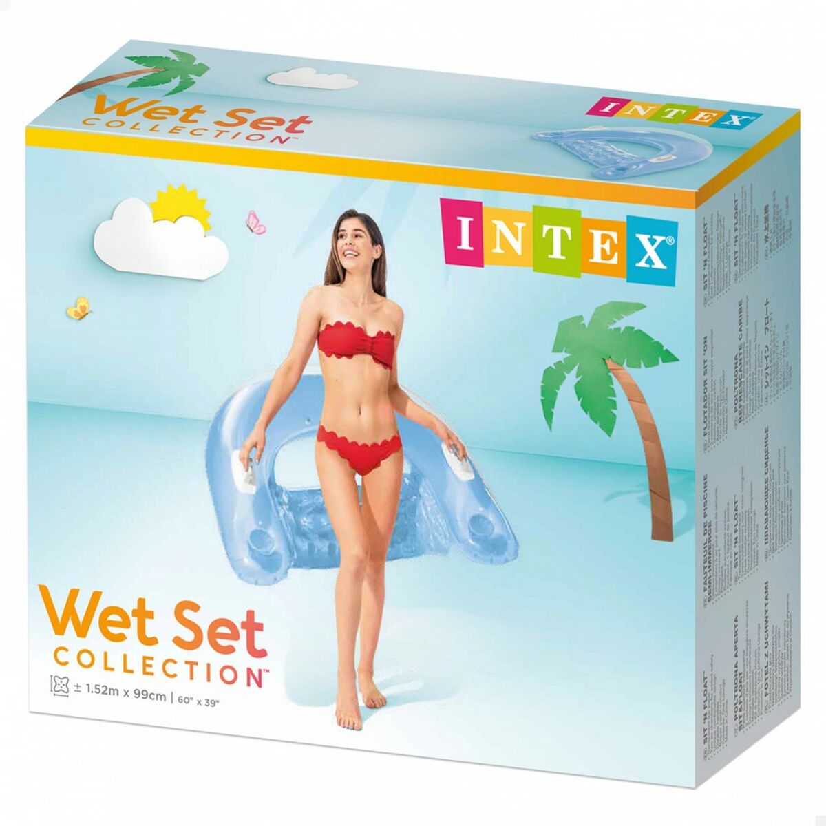 Fotoliu Gonflabil pentru Piscină Intex Sit N'Float 152 x 28 x 99 cm - Jucarii si jocuri, În aer liber și sport