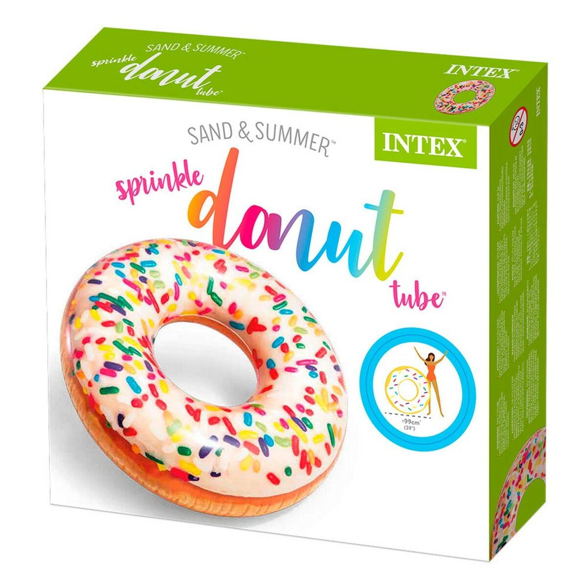 Roată gonflabilă Intex Donut Alb 114 x 25 x 114 cm (12 Unități) - Jucarii si jocuri, În aer liber și sport