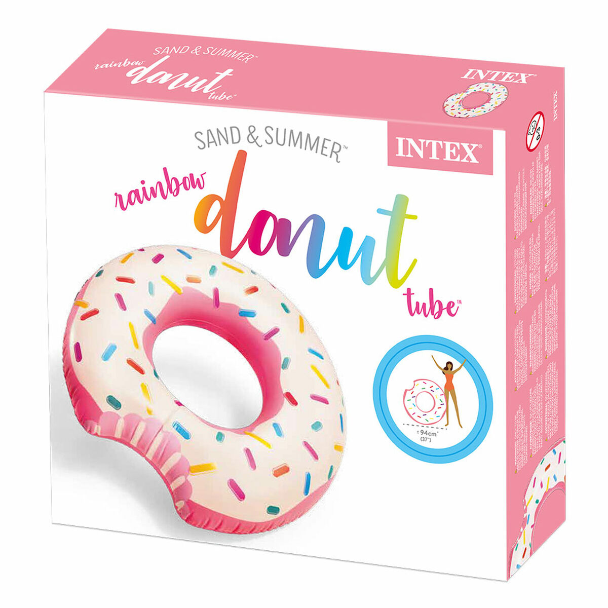Roată gonflabilă Intex Donut Roz 107 x 99 x 23 cm (12 Unități) - Jucarii si jocuri, În aer liber și sport