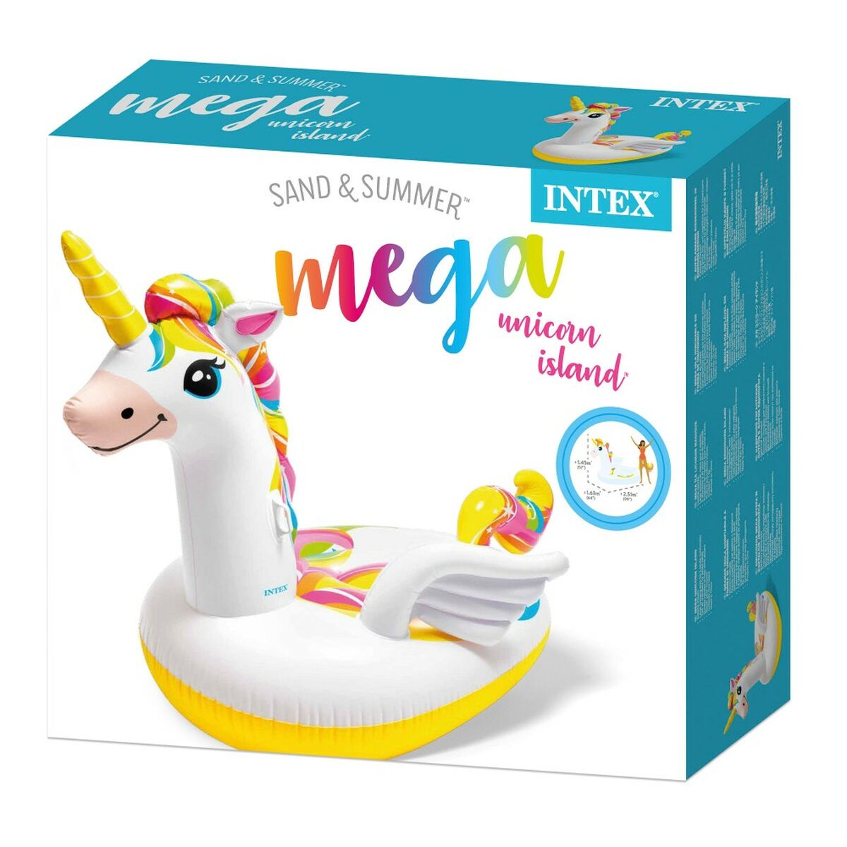 Insulă gonflabilă Intex Unicorn 163 x 251 x 145 cm (2 Unități) - Jucarii si jocuri, În aer liber și sport