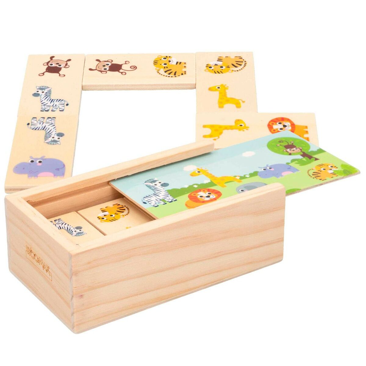 Domino Woomax animale (12 Unități) - Jucarii si jocuri, Jocuri și accesorii