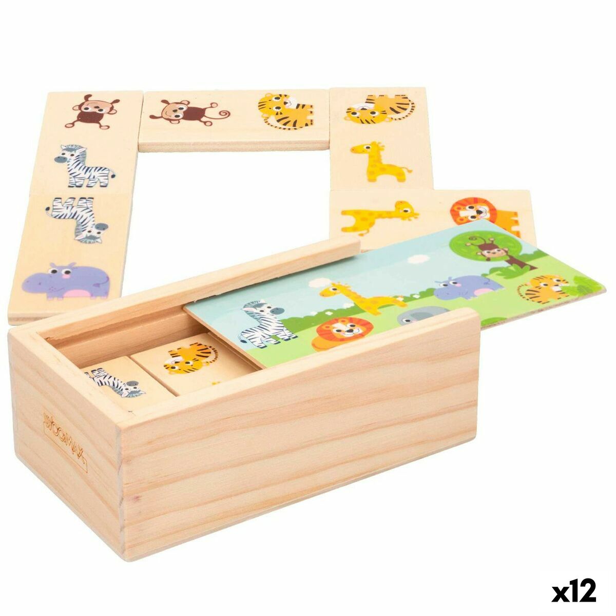 Domino Woomax animale (12 Unități) - Jucarii si jocuri, Jocuri și accesorii