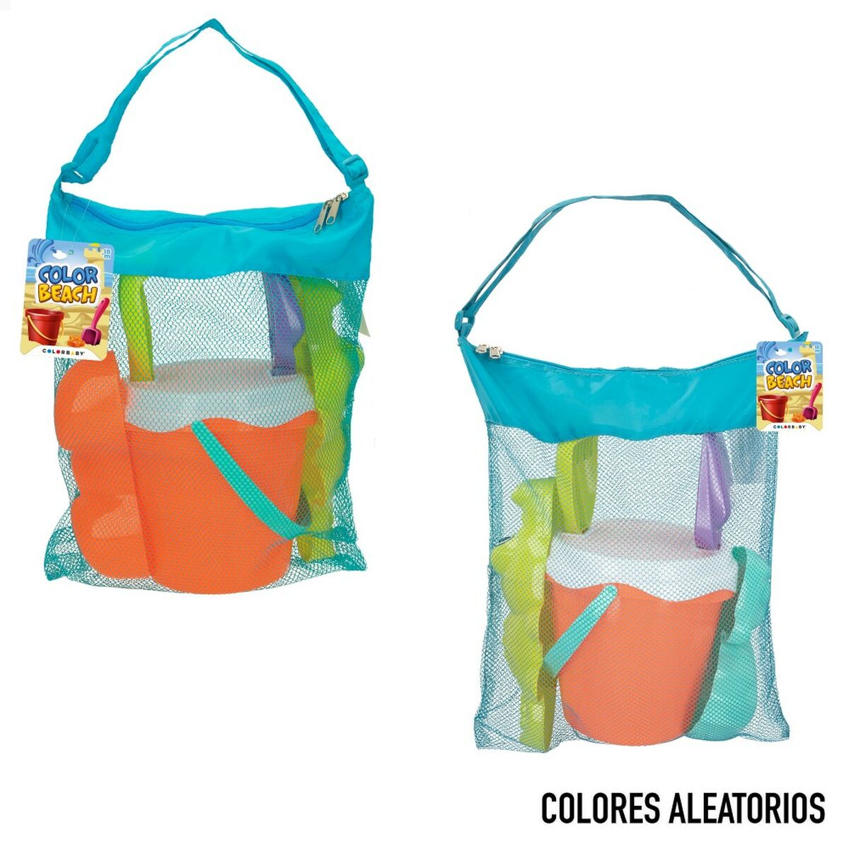 Set de jucării de plajă Colorbaby Ø 18 cm polipropilenă (15 Unități) - Jucarii si jocuri, În aer liber și sport