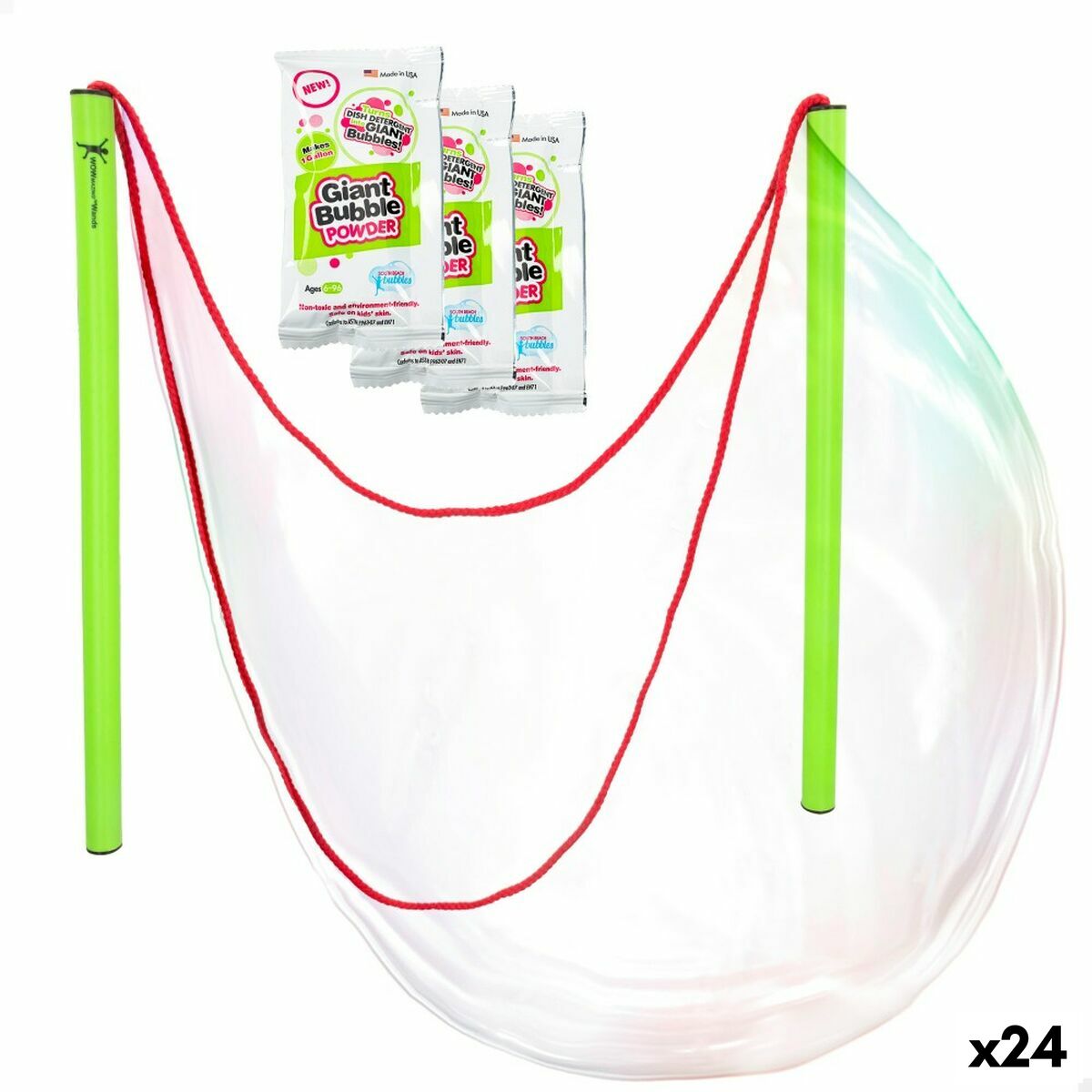 Joc cu Baloane de Săpun WOWmazing 41 cm (24 Unități) - Jucarii si jocuri, În aer liber și sport