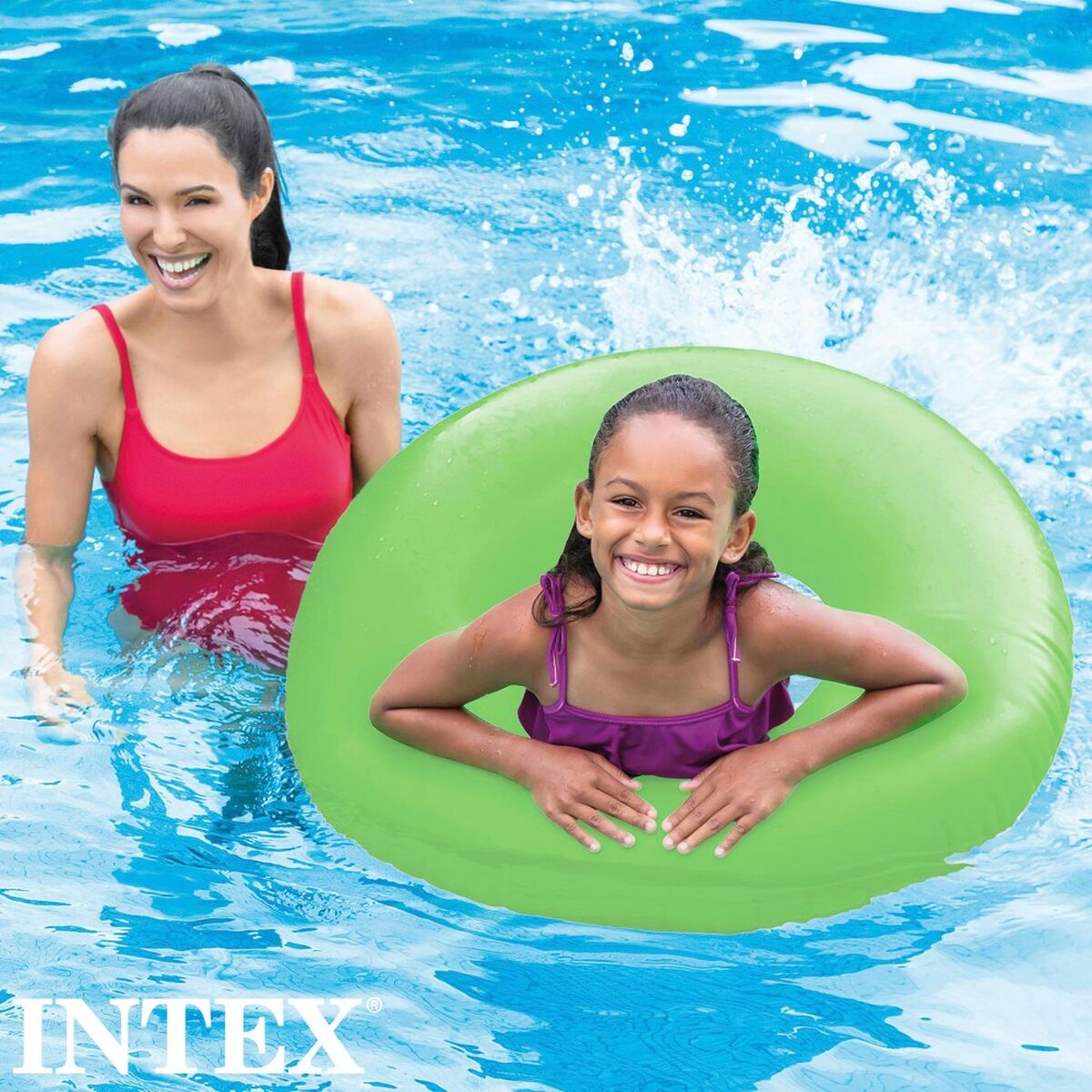 Colac Gonflabil Gogoașă Intex Neon 91 x 91 cm (24 Unități) - Jucarii si jocuri, În aer liber și sport