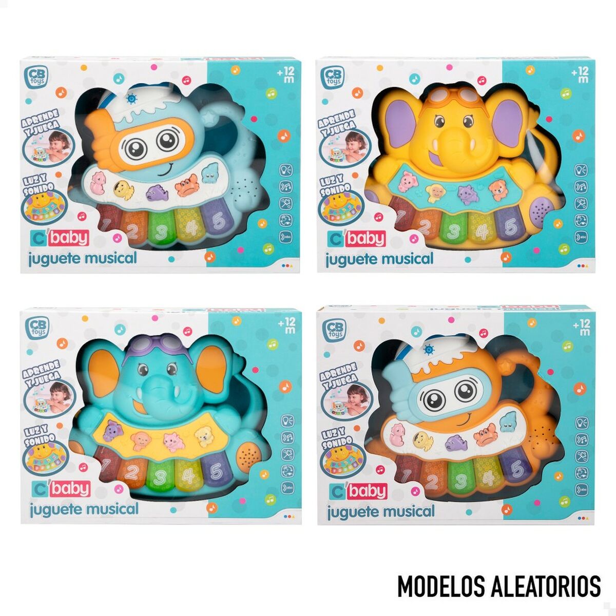 Jucărie interactivă Colorbaby 16,5 x 14,5 x 3,2 cm (12 Unități) - Bebelus, Jucăriile copilăriei timpurii