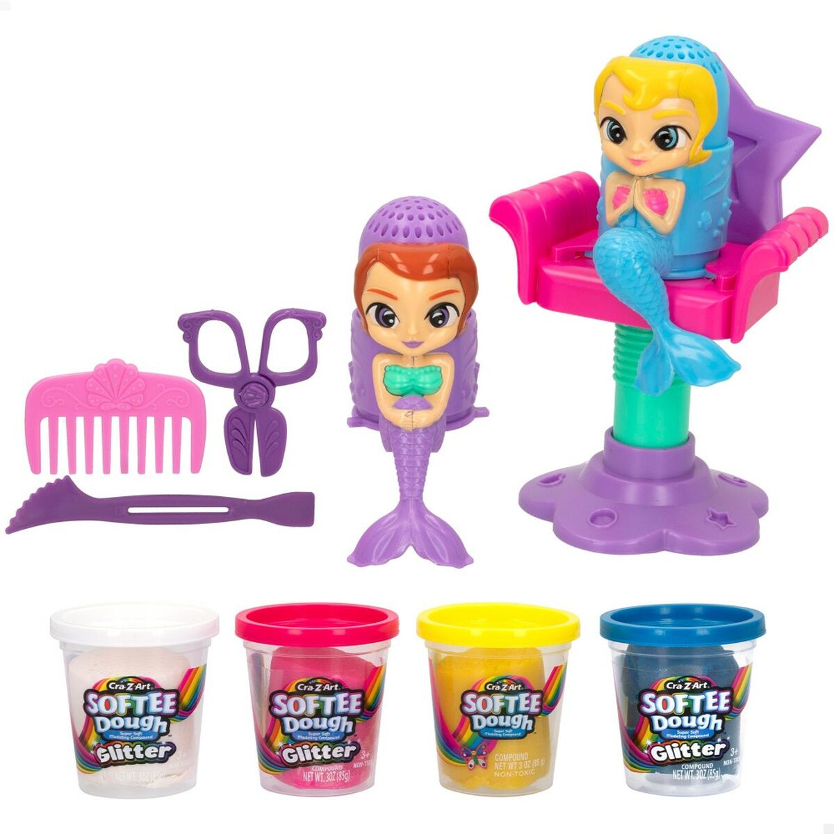 Joc de Plastilină Cra-Z-Art Softee Dough Păr sirenas (4 Unități) - Jucarii si jocuri, Activități creative