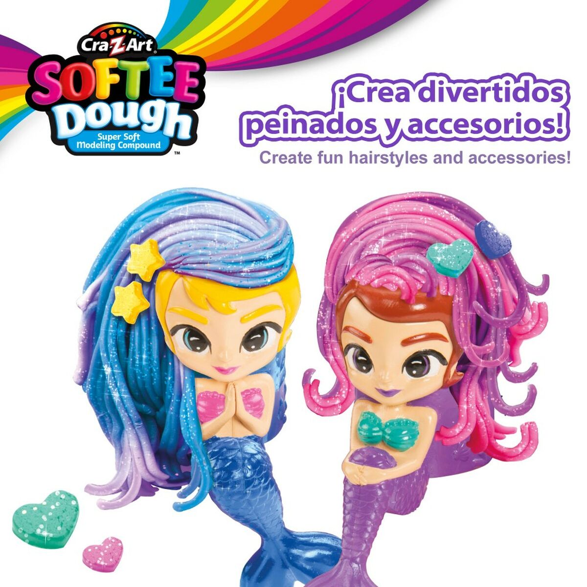 Joc de Plastilină Cra-Z-Art Softee Dough Păr sirenas (4 Unități) - Jucarii si jocuri, Activități creative