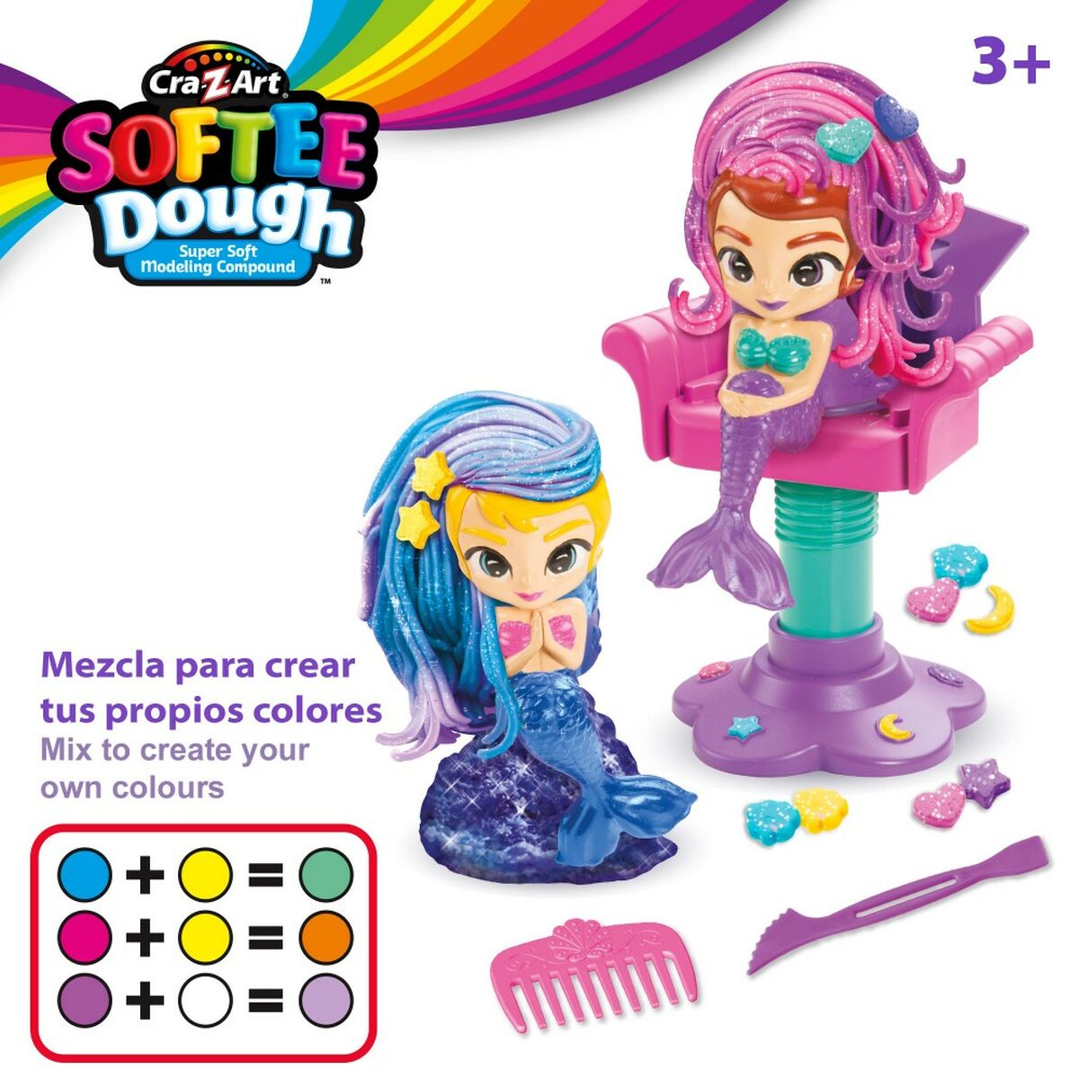 Joc de Plastilină Cra-Z-Art Softee Dough Păr sirenas (4 Unități) - Jucarii si jocuri, Activități creative
