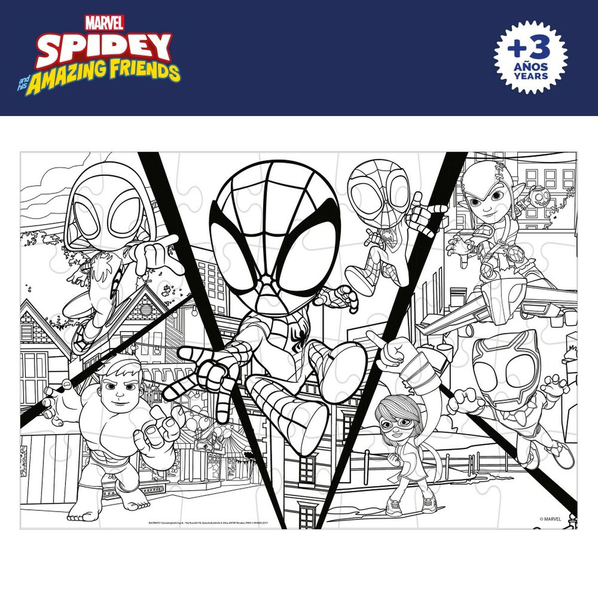 Puzzle pentru Copii Spidey Cu două fețe 50 x 35 cm 24 Piese (12 Unități) - Jucarii si jocuri, Puzzle-uri și puzzle-uri