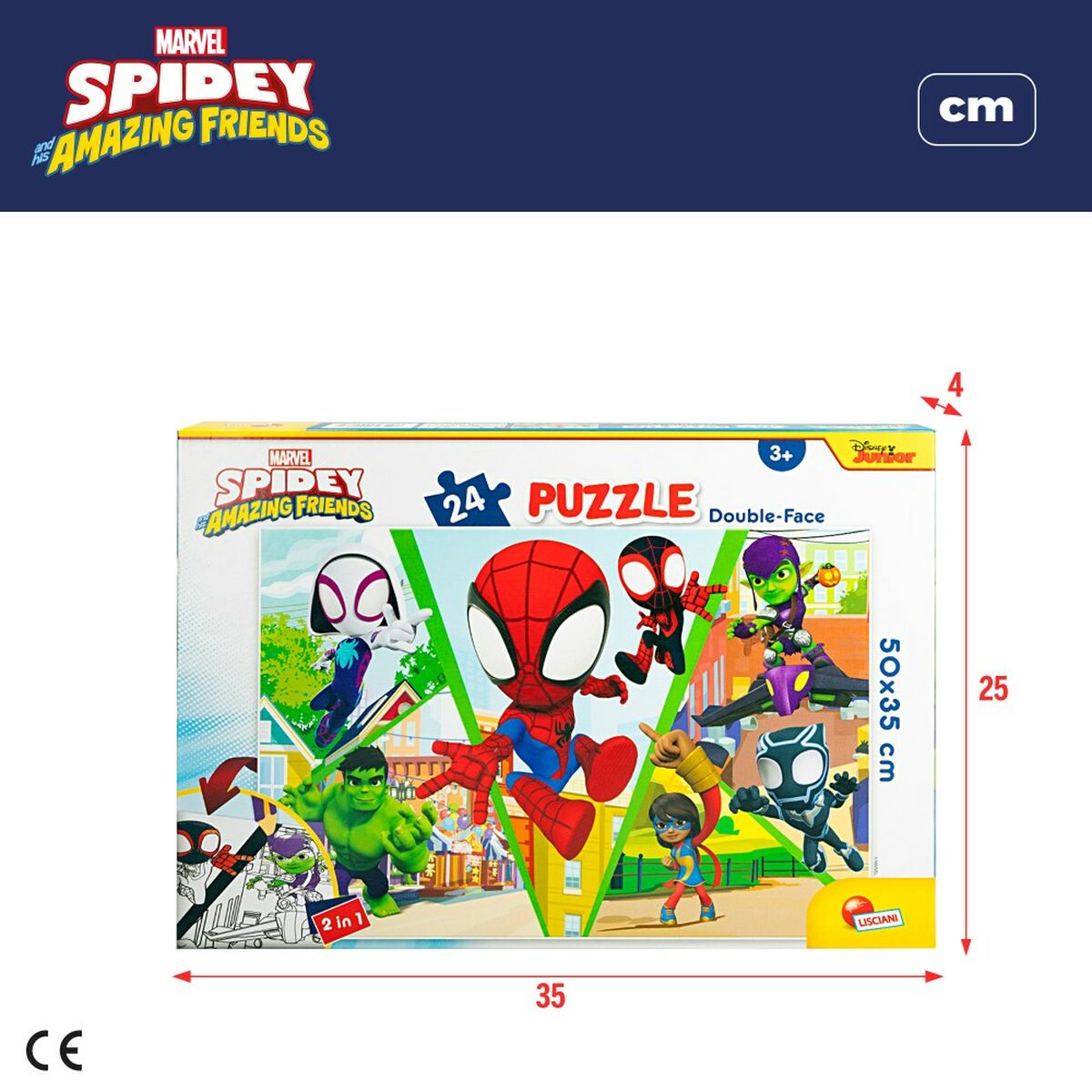 Puzzle pentru Copii Spidey Cu două fețe 50 x 35 cm 24 Piese (12 Unități) - Jucarii si jocuri, Puzzle-uri și puzzle-uri