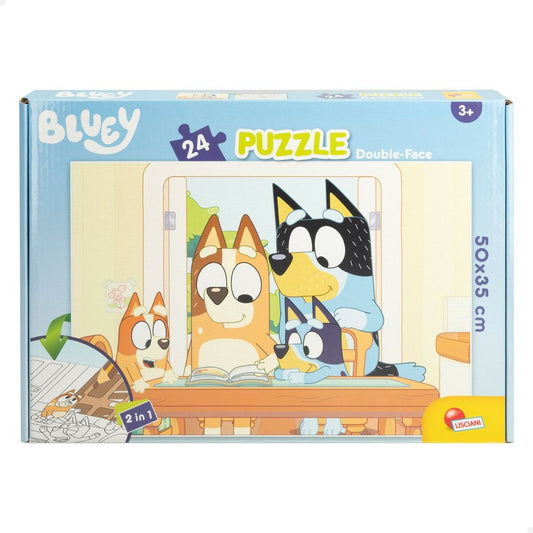 Puzzle pentru Copii Bluey Cu două fețe 24 Piese 50 x 35 cm (12 Unități) - Jucarii si jocuri, Puzzle-uri și puzzle-uri