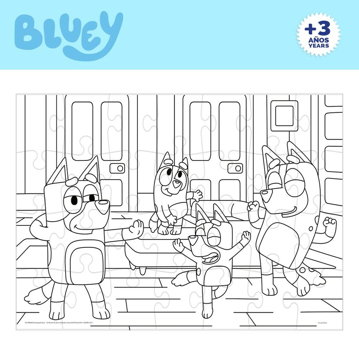 Puzzle pentru Copii Bluey Cu două fețe 24 Piese 50 x 35 cm (12 Unități) - Jucarii si jocuri, Puzzle-uri și puzzle-uri