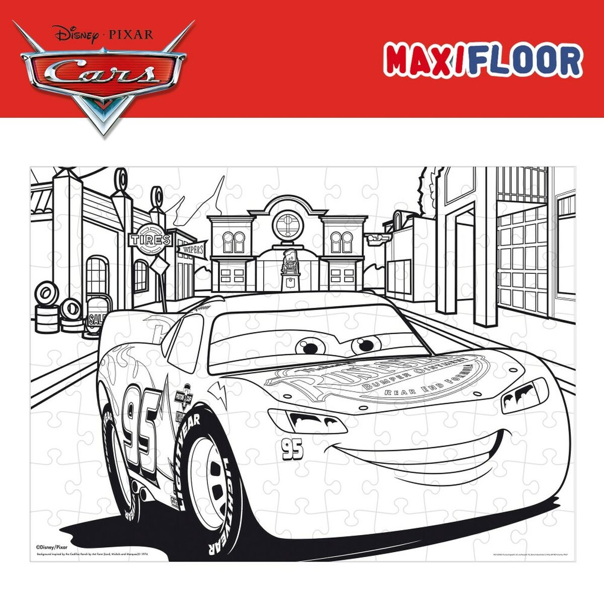Puzzle pentru Copii Cars Cu două fețe 108 Piese 70 x 1,5 x 50 cm (6 Unități) - Jucarii si jocuri, Puzzle-uri și puzzle-uri