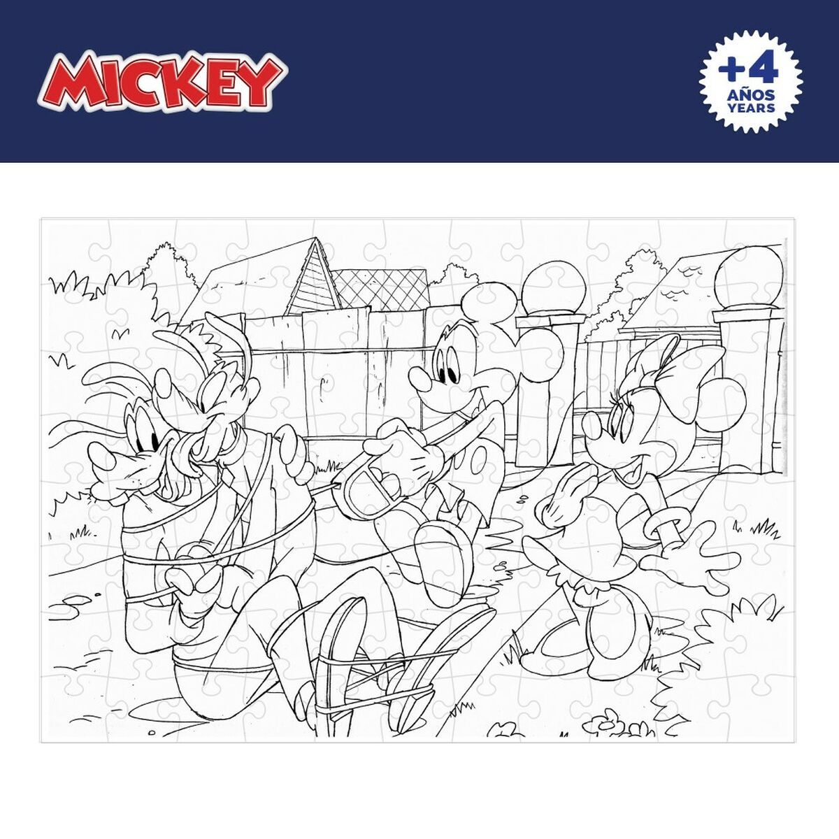 Puzzle pentru Copii Mickey Mouse Cu două fețe 108 Piese 70 x 1,5 x 50 cm (6 Unități) - Jucarii si jocuri, Puzzle-uri și puzzle-uri