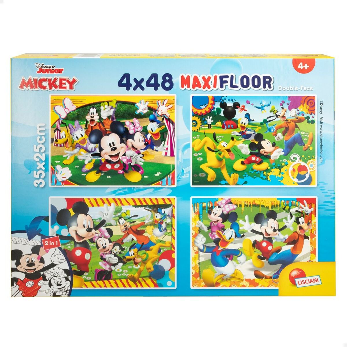 Set de 4 Puzzle-uri Mickey Mouse 35 x 1,5 x 25 cm 48 Piese (6 Unități) - Jucarii si jocuri, Puzzle-uri și puzzle-uri