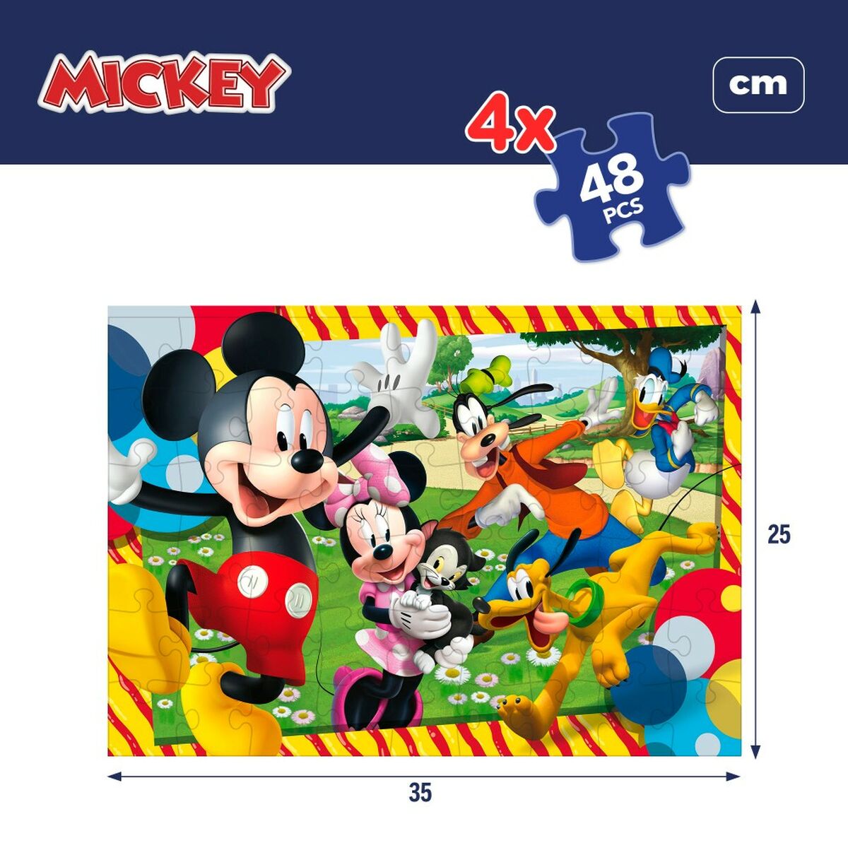 Set de 4 Puzzle-uri Mickey Mouse 35 x 1,5 x 25 cm 48 Piese (6 Unități) - Jucarii si jocuri, Puzzle-uri și puzzle-uri