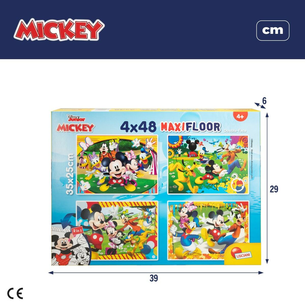 Set de 4 Puzzle-uri Mickey Mouse 35 x 1,5 x 25 cm 48 Piese (6 Unități) - Jucarii si jocuri, Puzzle-uri și puzzle-uri
