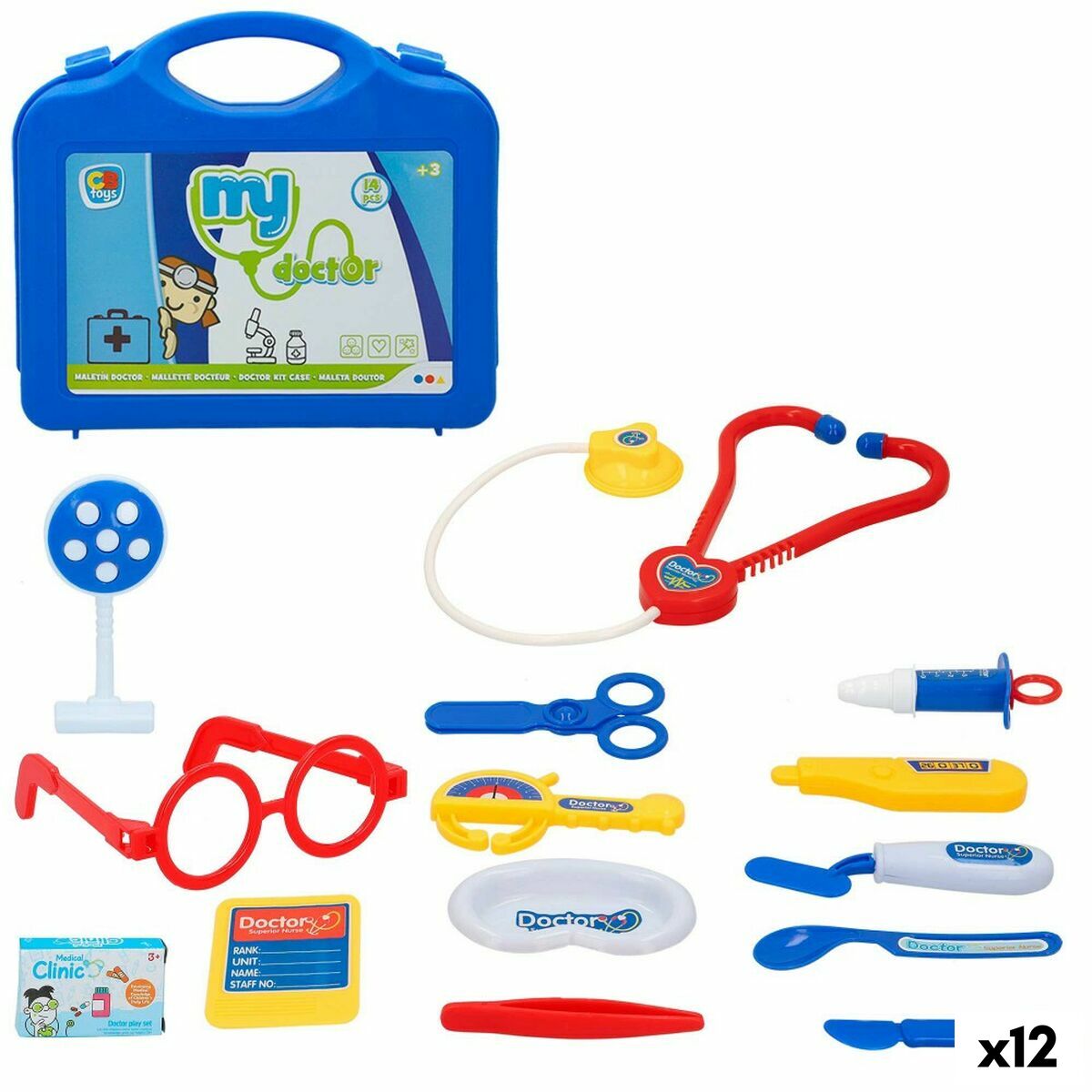 Trusă medicală de jucărie cu accesorii Colorbaby My Doctor 14 Piese (12 Unități) - Jucarii si jocuri, Imitații de jocuri