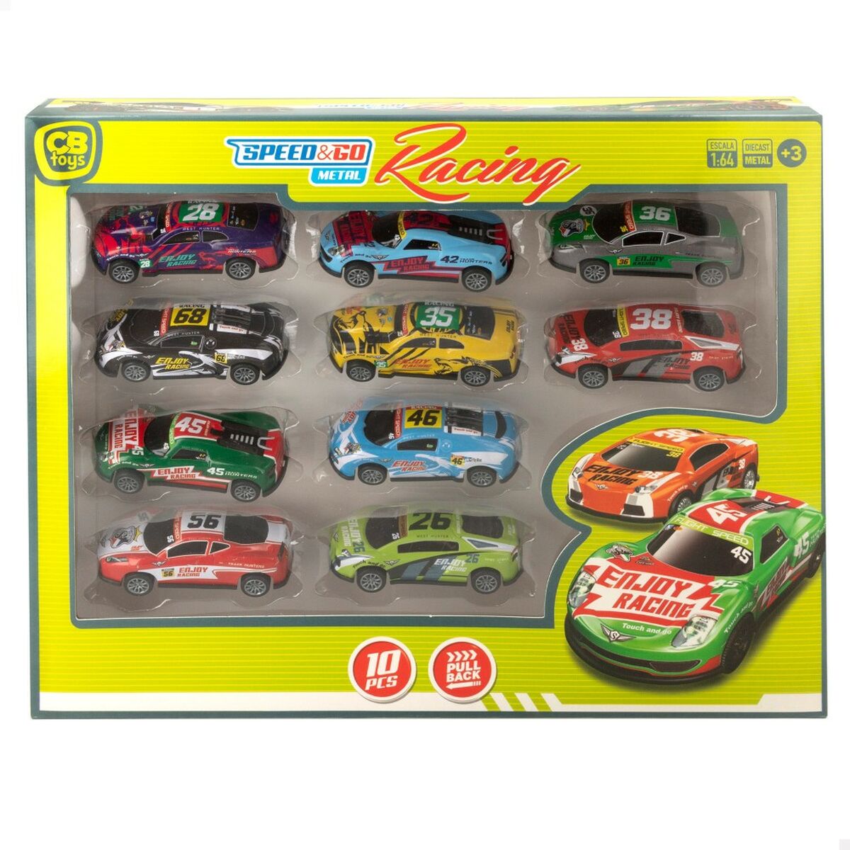 Set de Jucării cu Vehicule Speed & Go 8 x 2,2 x 3,6 cm (6 Unități) - Jucarii si jocuri, Vehicule
