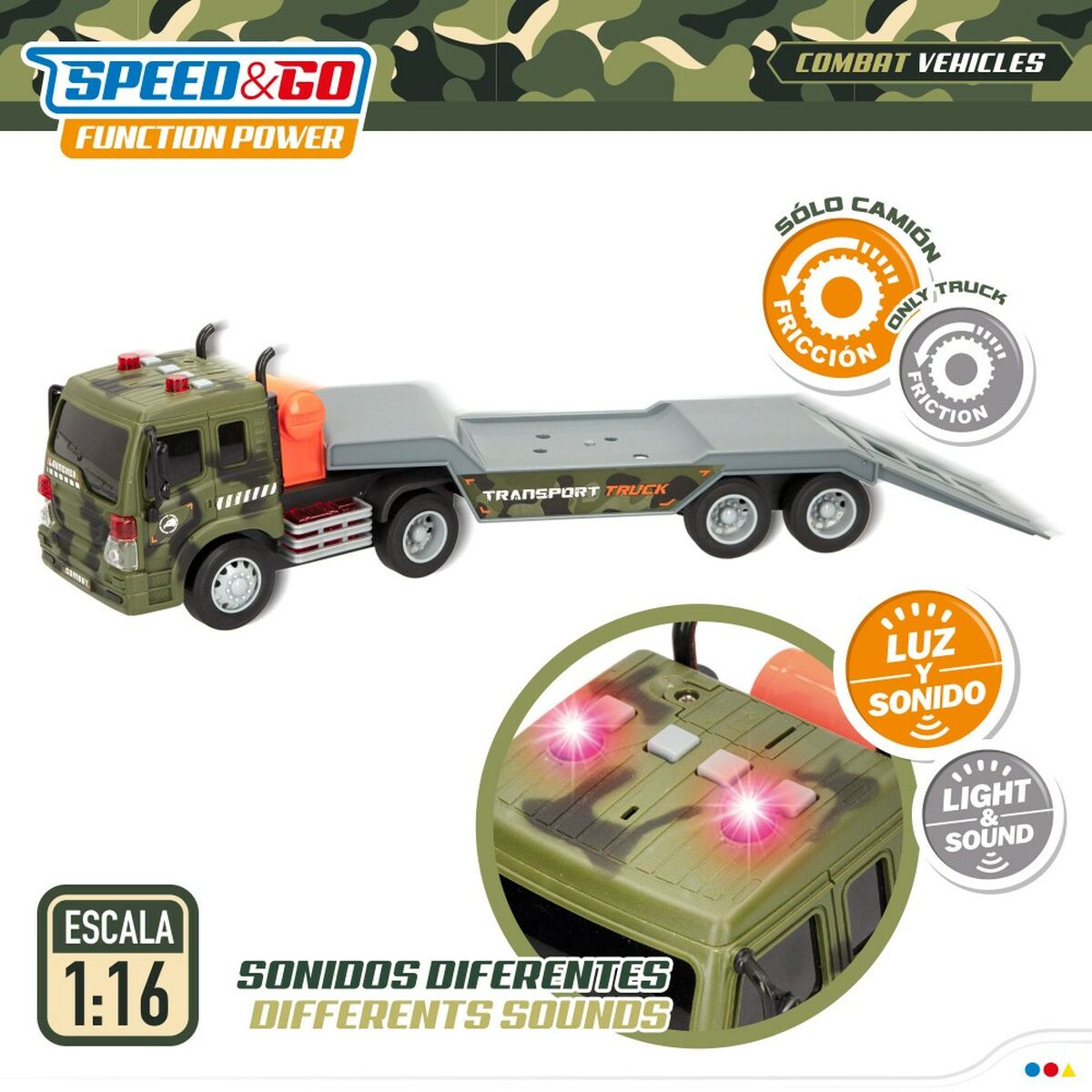 Camion Autotransporter Speed & Go 47,5 x 11,5 x 10 cm (2 Unități) - Jucarii si jocuri, Vehicule