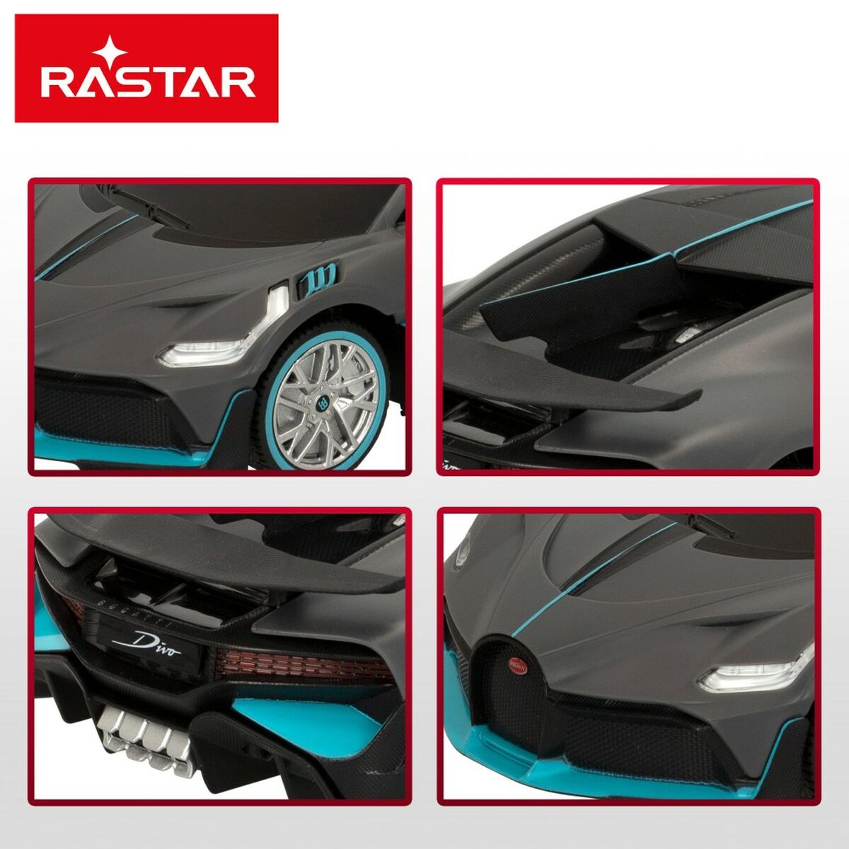 Mașină Teleghidată Bugatti (4 Unități) - Jucarii si jocuri, Vehicule