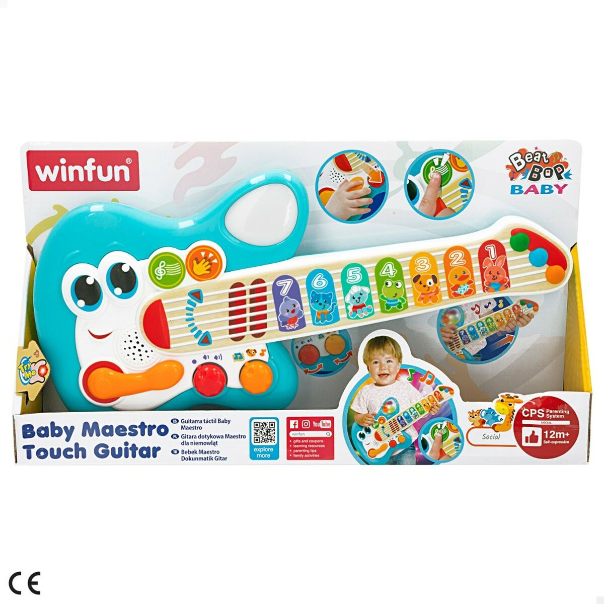 Chitară pentru Copii Winfun Albastru 17 x 38 x 5 cm (2 Unități) - Jucarii si jocuri, Instrumente muzicale pentru copii