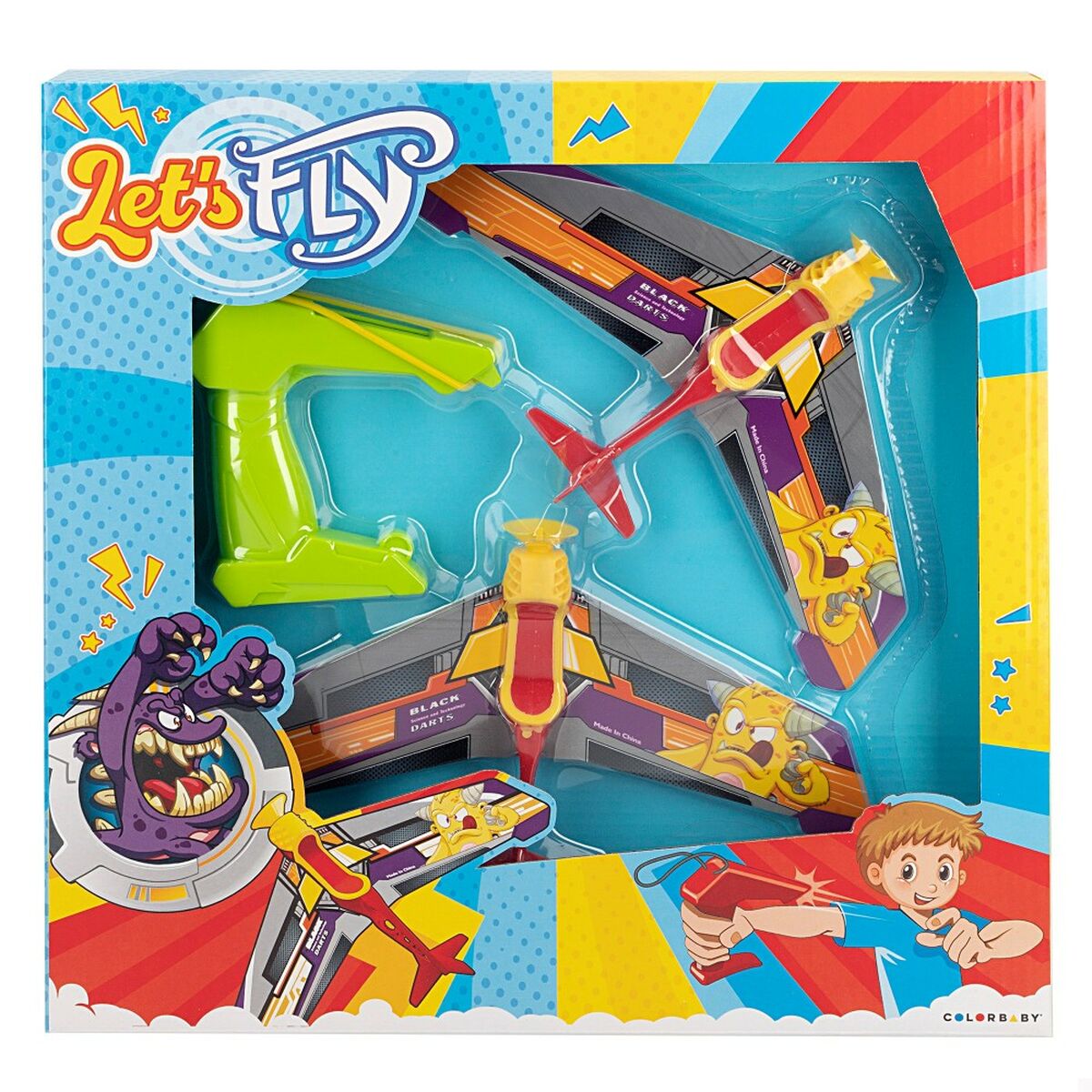 Avion Colorbaby Let's Fly Lansator 14,5 x 3,5 x 25 cm (6 Unități) - Jucarii si jocuri, Vehicule