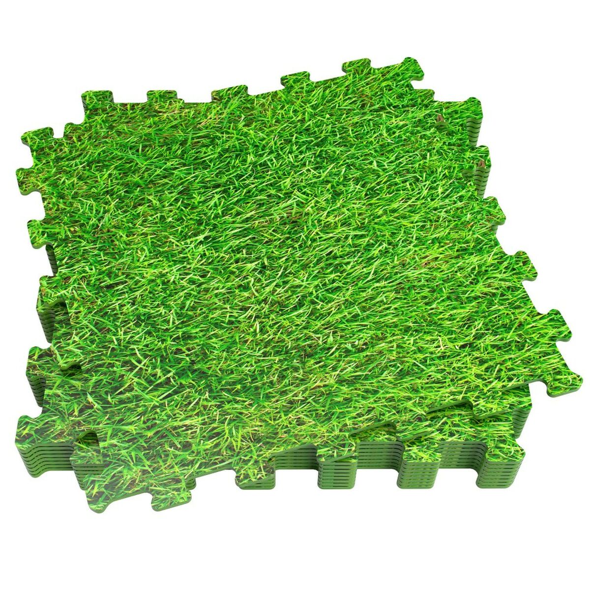 Puzzle pentru Copii Aktive Iarbă 8 Piese Cauciuc Eva 50 x 0,4 x 50 cm (4 Unități) - Jucarii si jocuri, Puzzle-uri și puzzle-uri