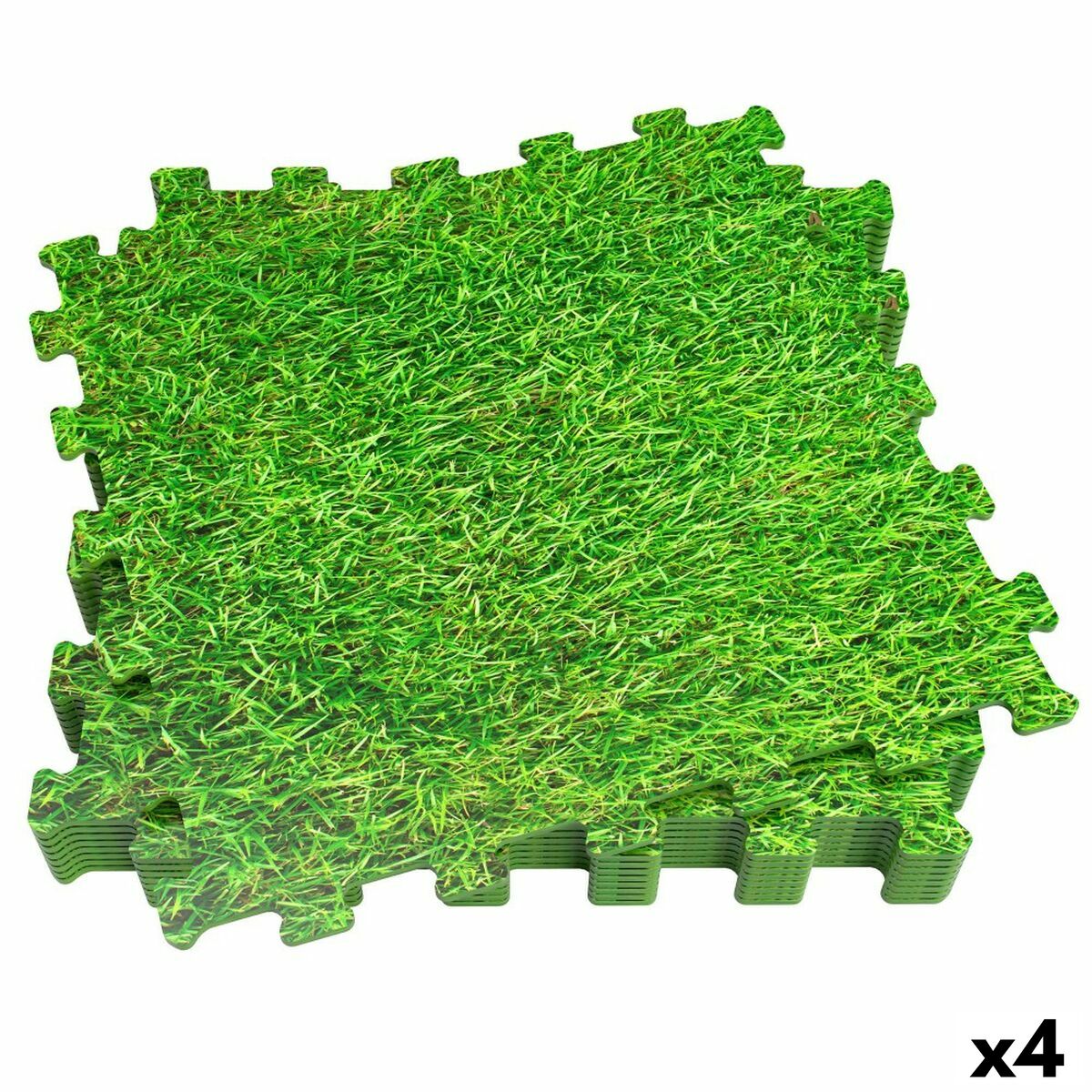 Puzzle pentru Copii Aktive Iarbă 8 Piese Cauciuc Eva 50 x 0,4 x 50 cm (4 Unități) - Jucarii si jocuri, Puzzle-uri și puzzle-uri