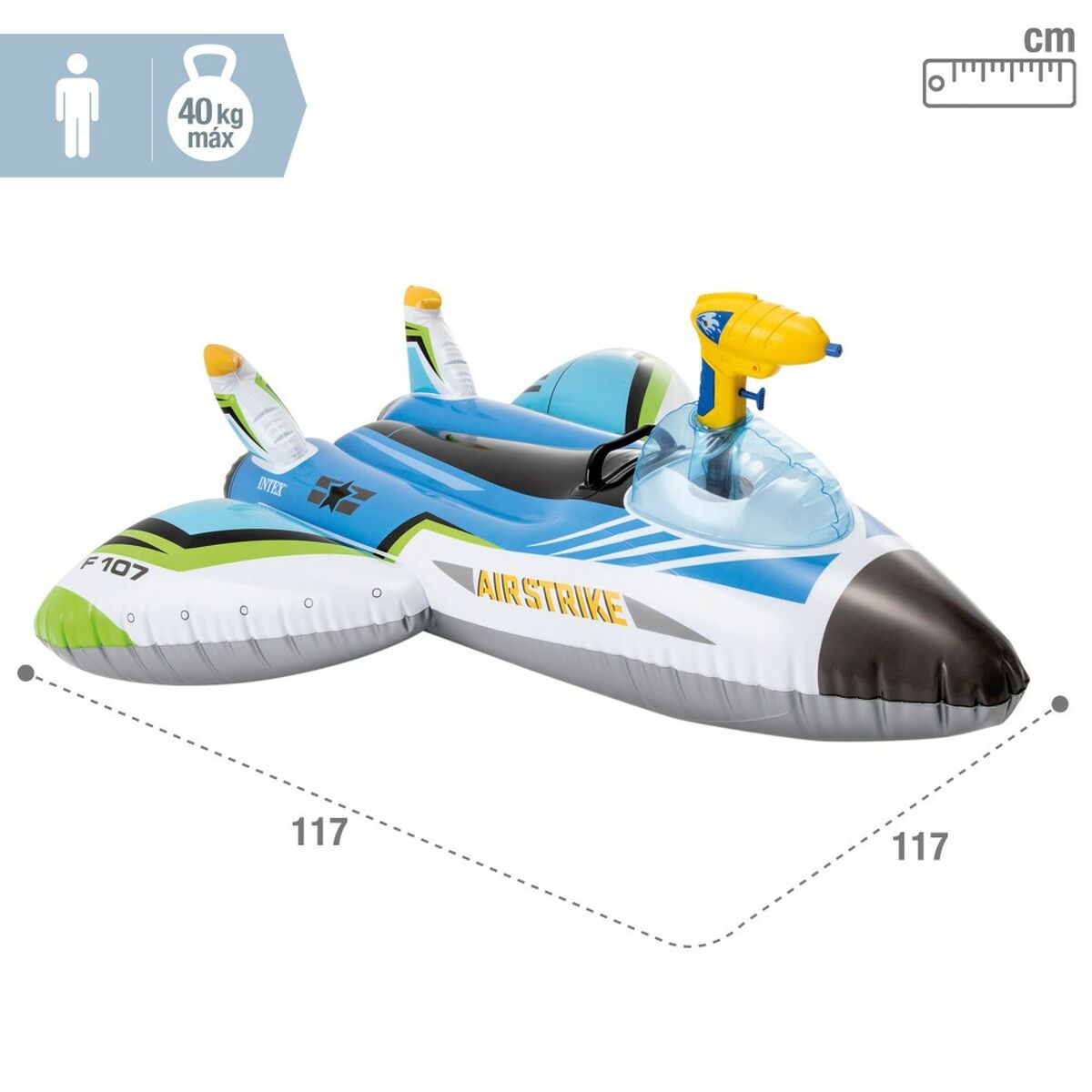 Saltea gonflabilă Intex Pistol cu Apă Avion 117 x 117 cm (6 Unități) - Jucarii si jocuri, În aer liber și sport