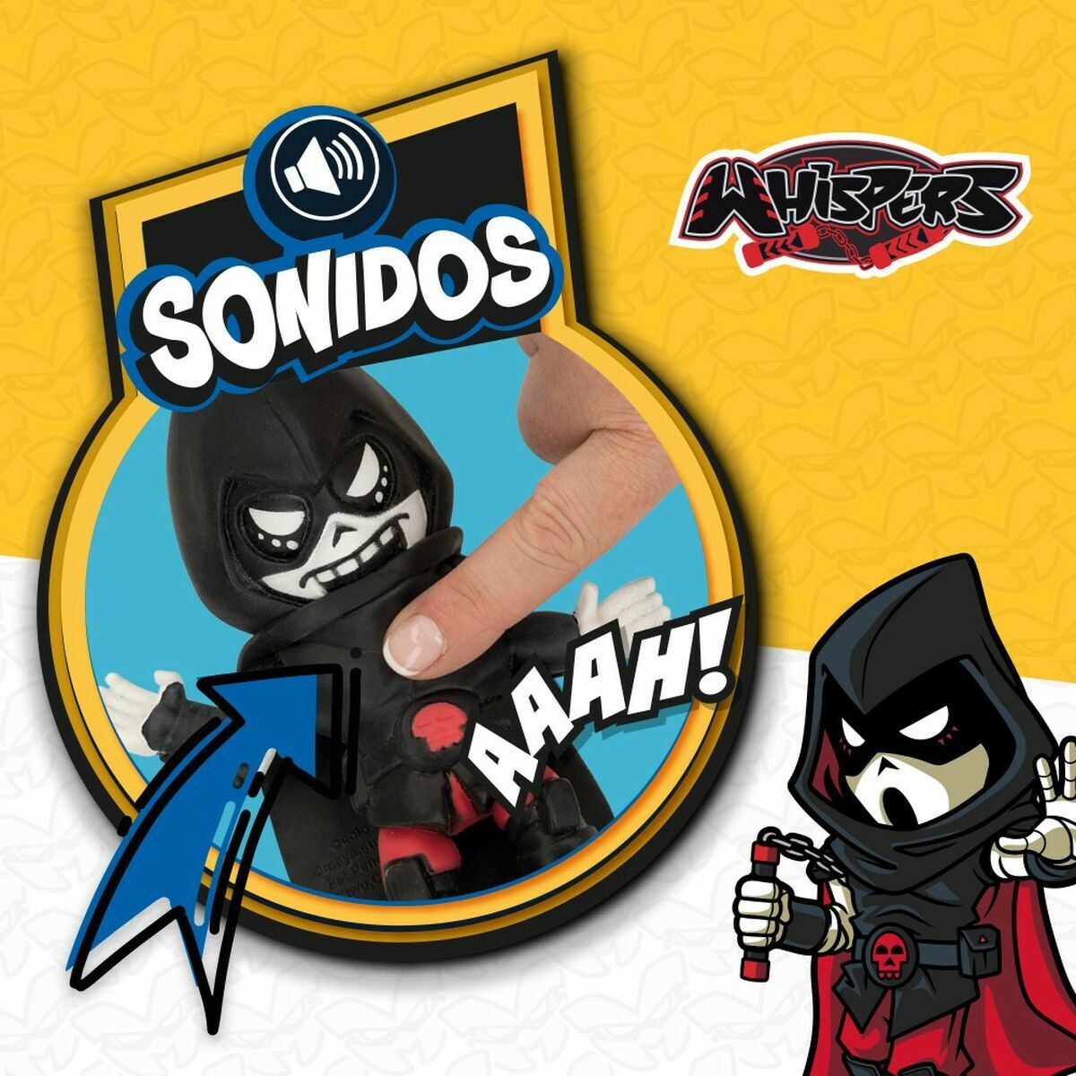 Figurine de Acțiune Eolo Super Masked Whisper 11,5 x 15,5 x 6,5 cm Elastic (12 Unități) - Jucarii si jocuri, Păpuși și figurine