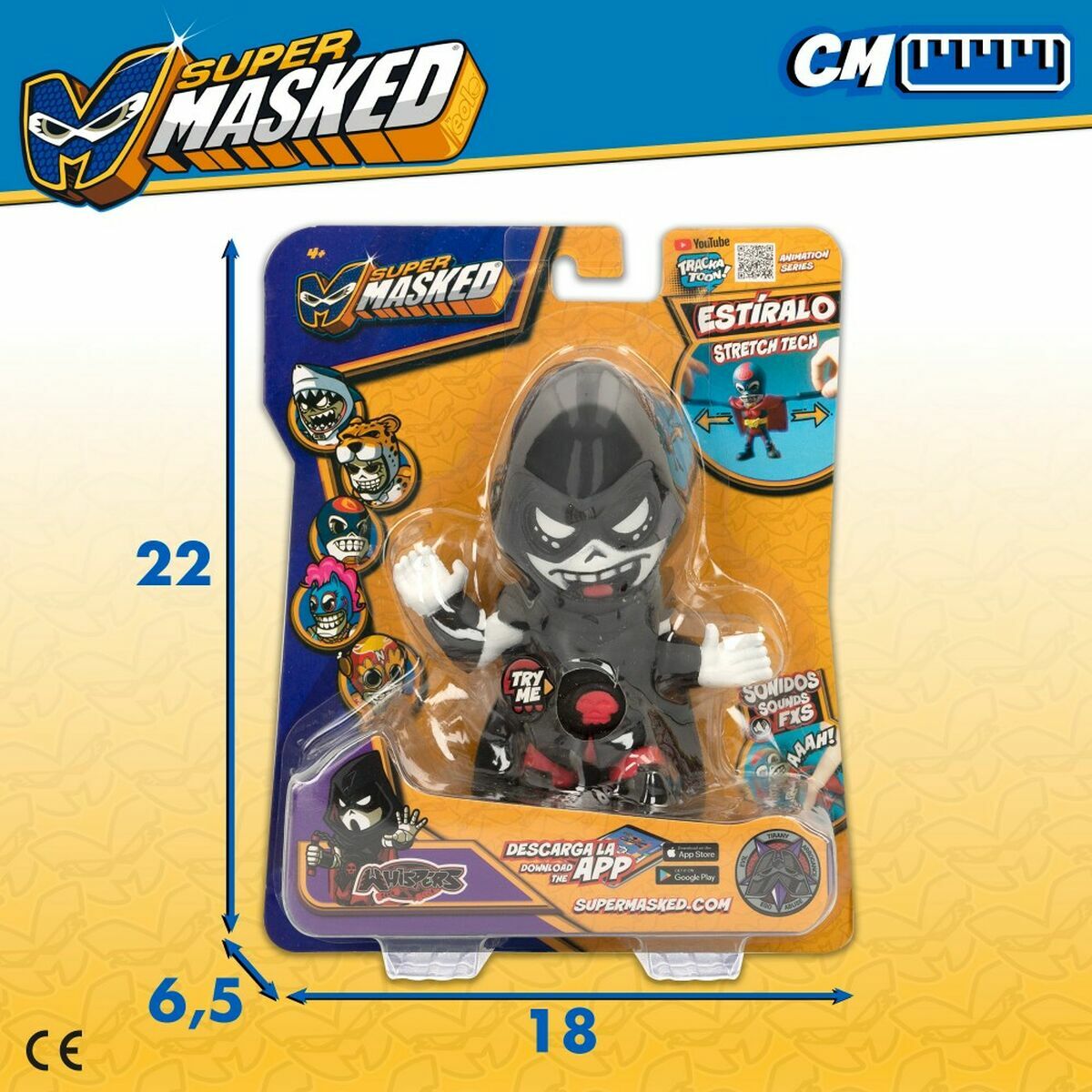 Figurine de Acțiune Eolo Super Masked Whisper 11,5 x 15,5 x 6,5 cm Elastic (12 Unități) - Jucarii si jocuri, Păpuși și figurine