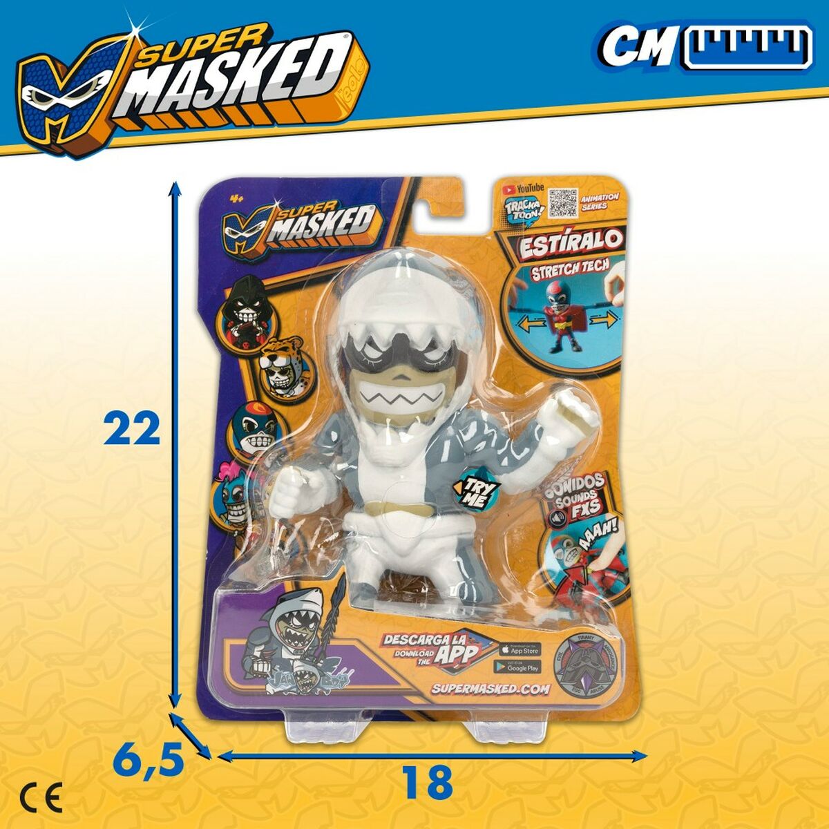 Figurine de Acțiune Eolo Super Masked Jaw Boy 14 x 16 x 8,5 cm Elastic (12 Unități) - Jucarii si jocuri, Păpuși și figurine