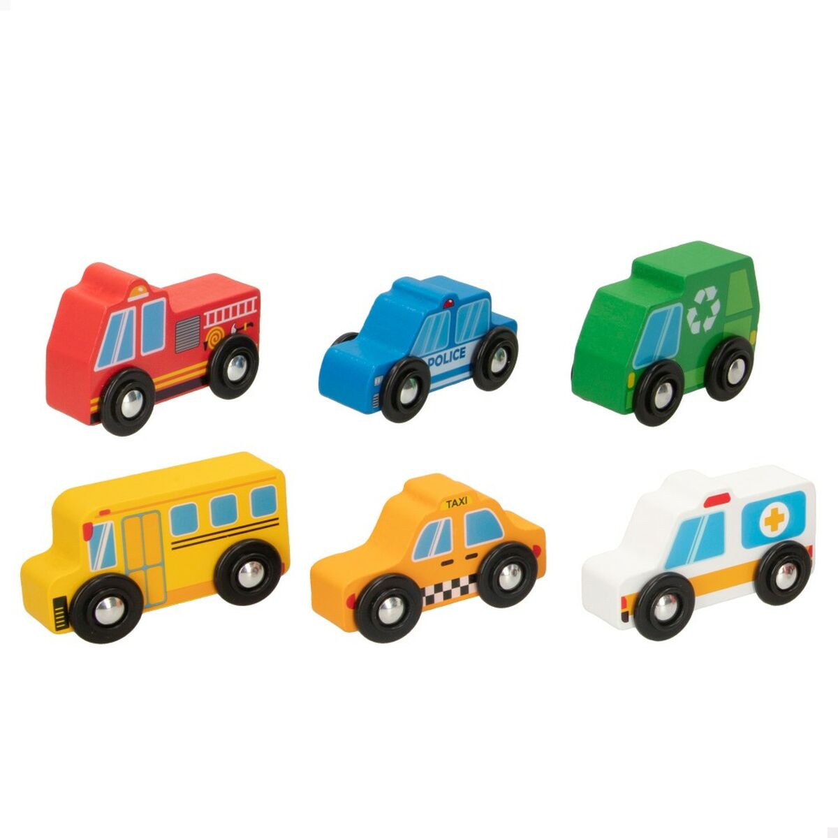 Set de Jucării cu Vehicule Woomax 15 Piese (6 Unități) - Jucarii si jocuri