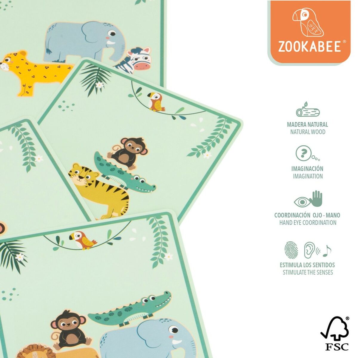 Joc de Construcție + Figurine Woomax animale 16 Piese 7 x 7 x 1,5 cm (6 Unități) - Bebelus, Jucăriile copilăriei timpurii