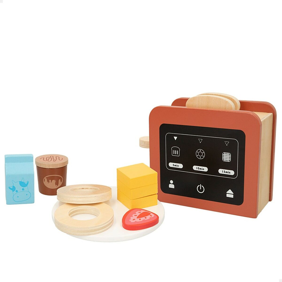 Toaster jucărie Woomax 10 Piese 18,5 x 12,5 x 7,5 cm (4 Unități) - Jucarii si jocuri, Imitații de jocuri