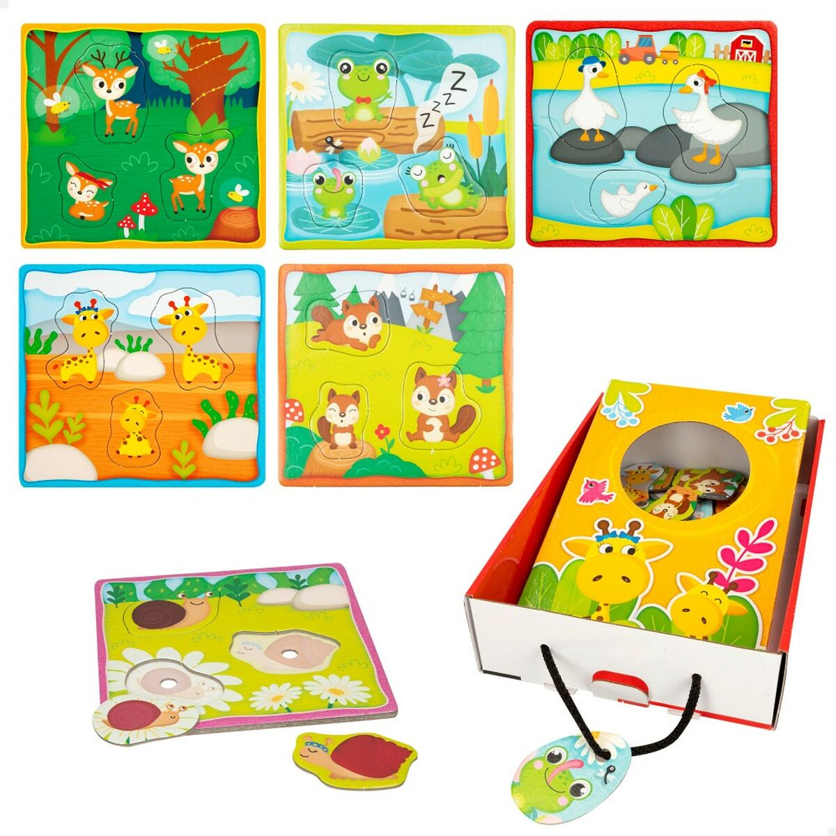 Puzzle pentru Copii Lisciani Tactil 18 Piese 16 x 0,5 x 15 cm (6 Unități) - Jucarii si jocuri, Puzzle-uri și puzzle-uri